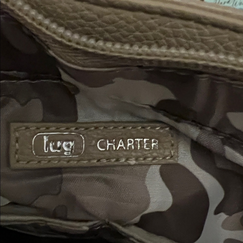 Lug Charter Vegan Leather Bag in Taupe convertible crossbody - Picture 6 of 6